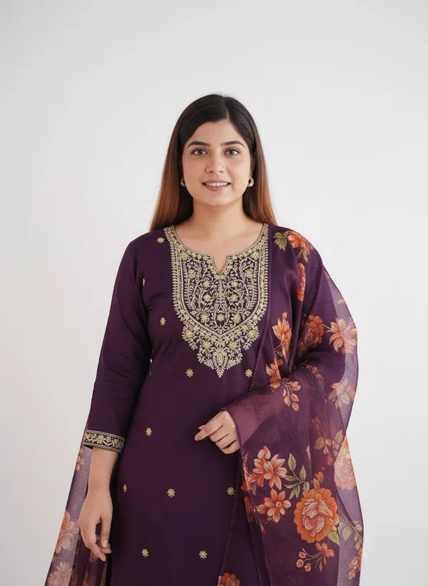 Purple_Georgette_Kurti_Set_For_Women