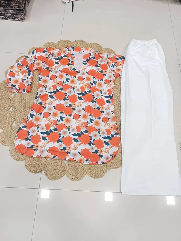 Orange_Rayon_Tunic_Top_For_Women