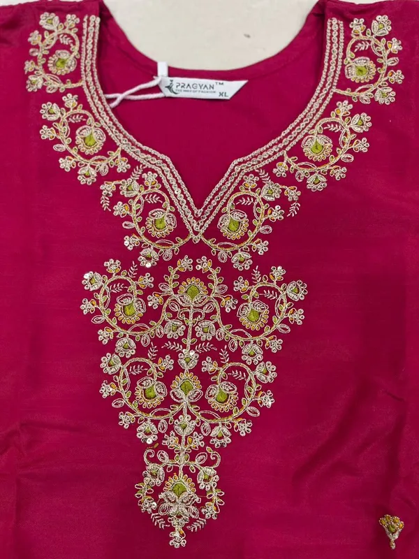 Magenta_Georgette_Kurta_Set_With_Dupatta_For_Women