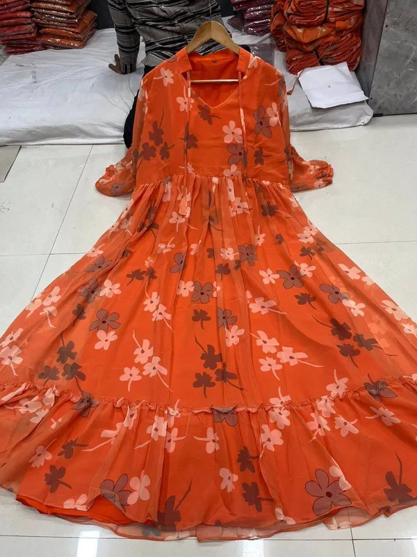 Orange_Georgette_Maxi_Dress_For_Women