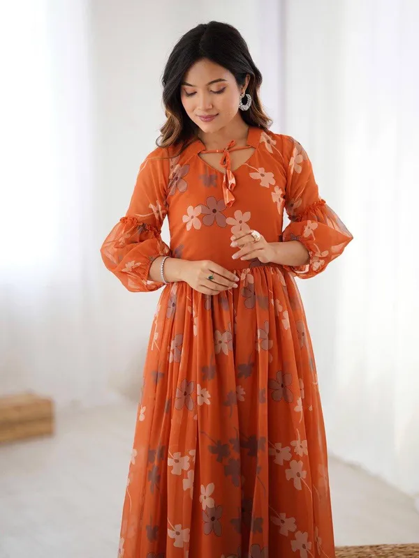 Orange_Georgette_Maxi_Dress_For_Women