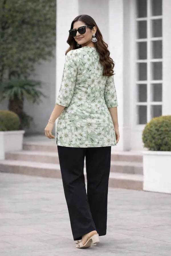 Green_Rayon_Tunic_Top_For_Women
