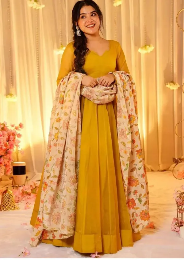 Mustard_Yellow_Georgette_Anarkali_Suit_For_Women