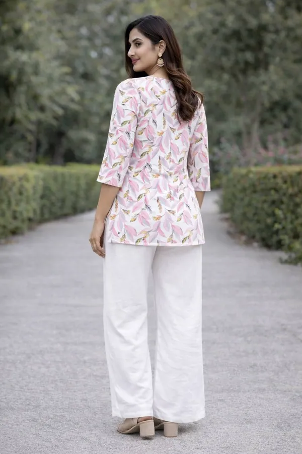 Pink_&_White_Rayon_Kurti_With_Palazzo_Set_For_Women