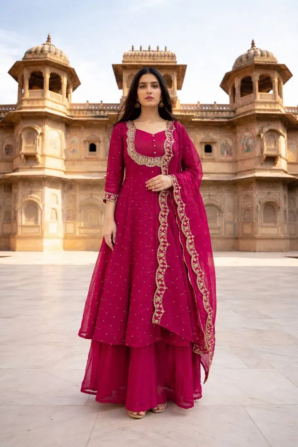 Red_Georgette_Anarkali_Gown_For_Women