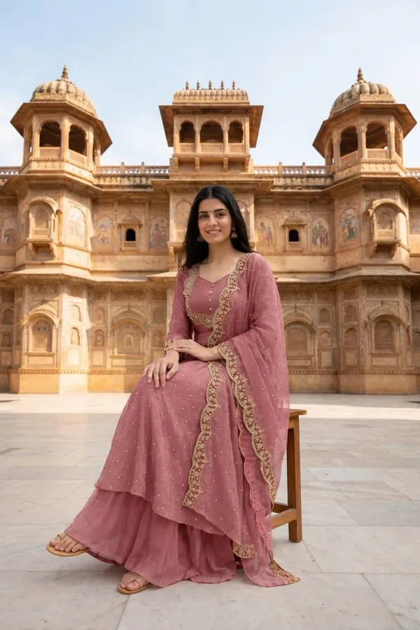 Pink_Georgette_Anarkali_Suit_For_Women