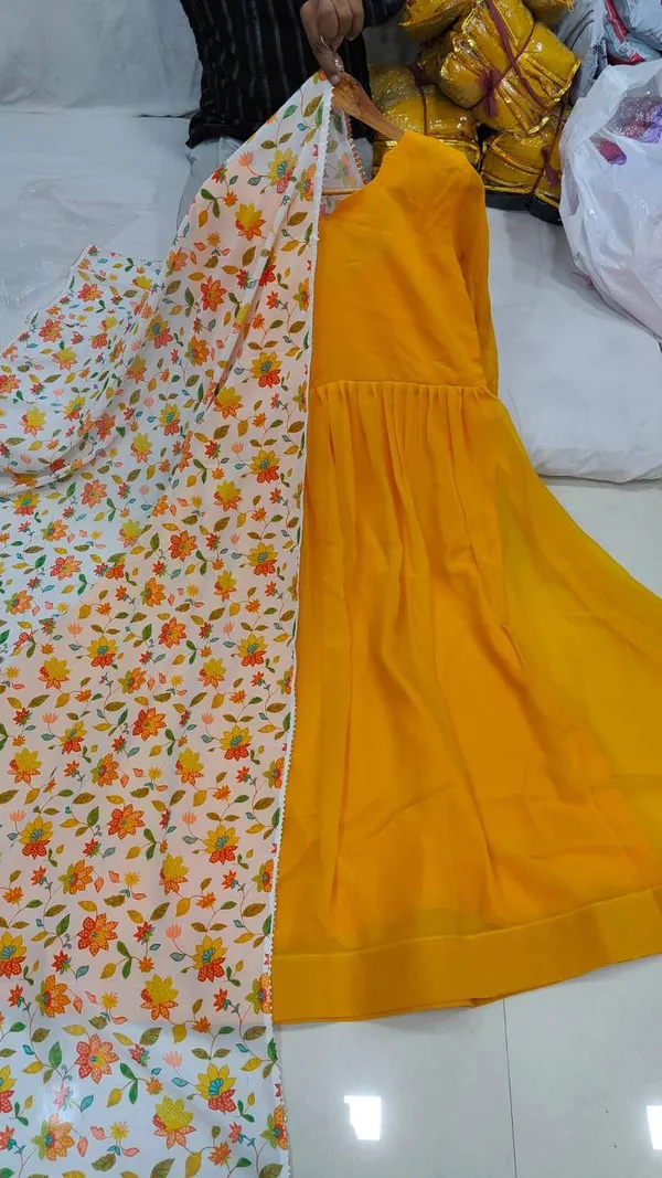 Mustard_Yellow_Georgette_Anarkali_Suit_For_Women
