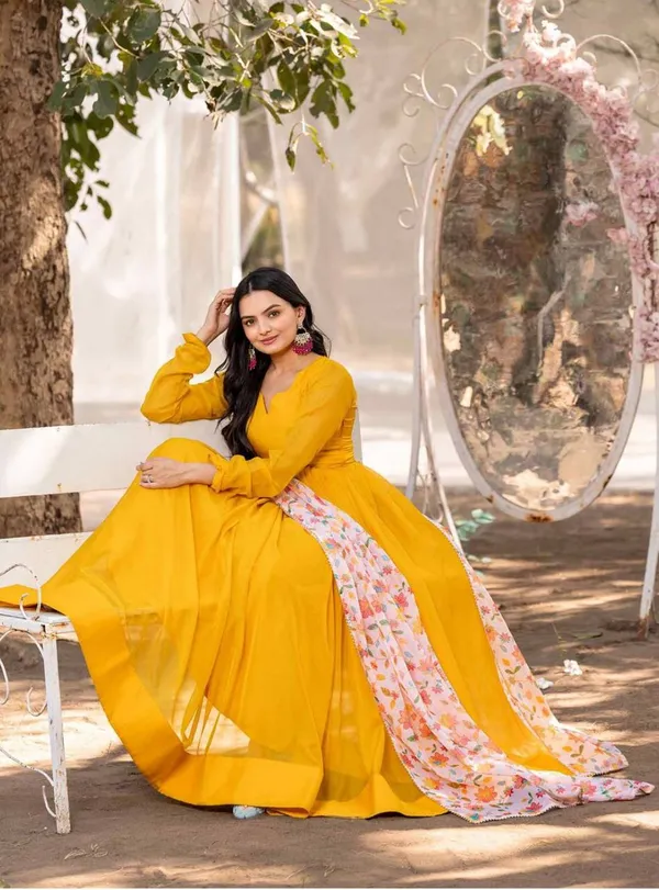 Mustard_Yellow_Georgette_Anarkali_Suit_For_Women