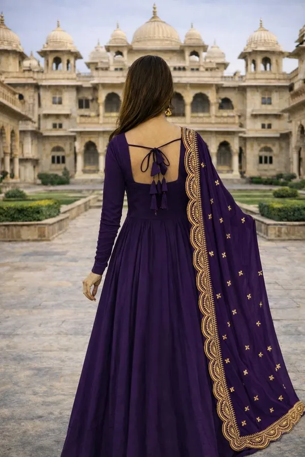 Purple_Georgette_Anarkali_Gown_Set_For_Women