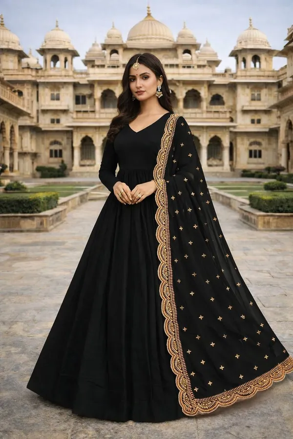 Black_Georgette_Anarkali_Suit_For_Women