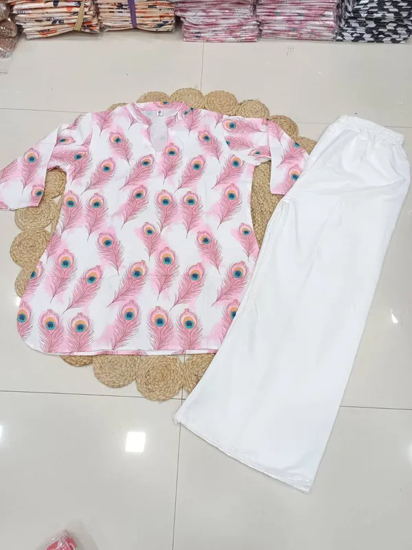 Pink_&_White_Rayon_Tunic_Top_For_Women