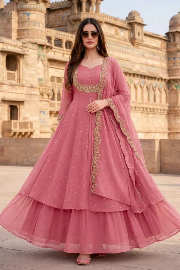 Pink_Georgette_Anarkali_Suit_For_Women