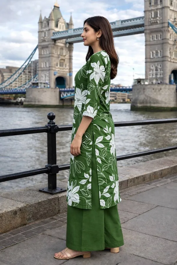Green_Georgette_Kurta_Set_For_Women