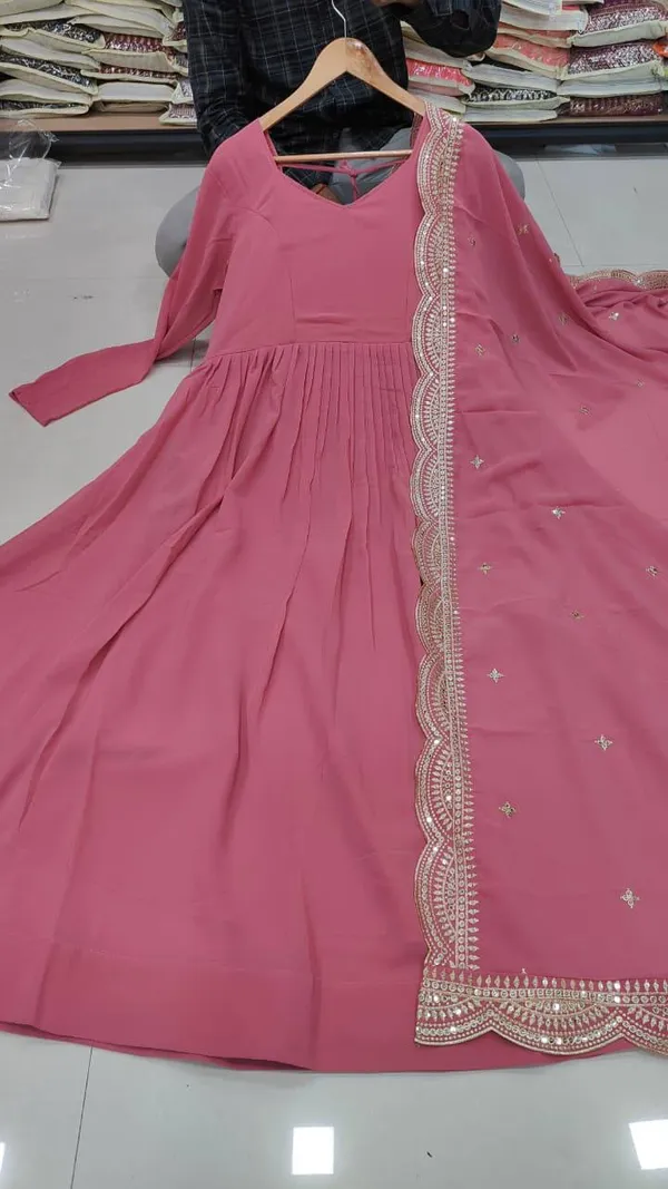 Pink_Georgette_Salwar_Suit_Set_For_Women