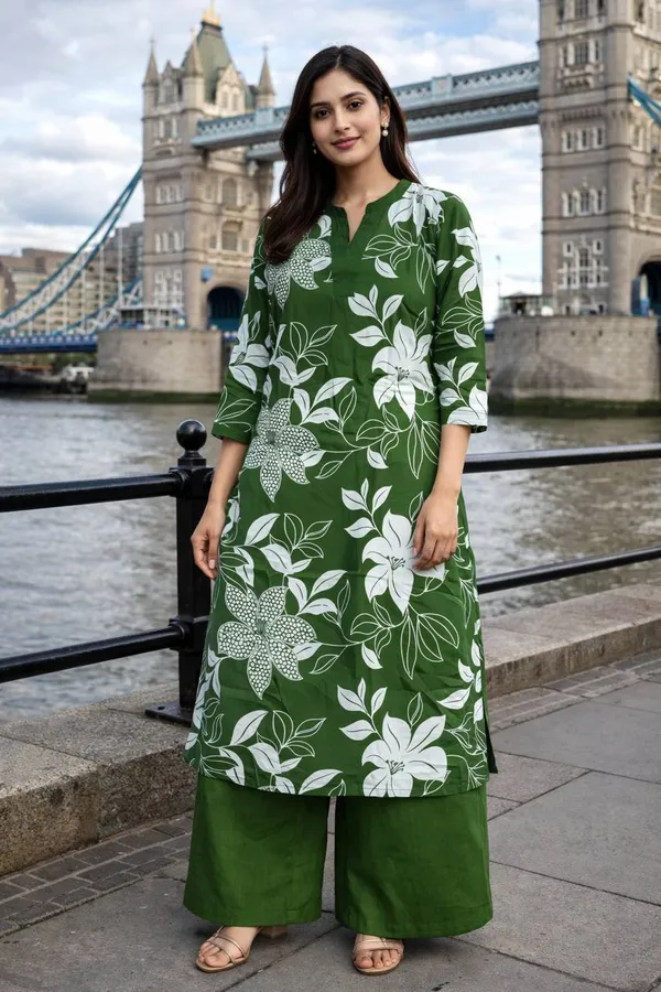 Green_Georgette_Kurta_Set_For_Women