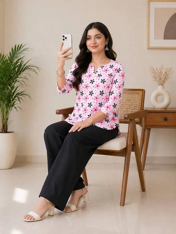 Pink_&_Black_Rayon_Co-Ord_Set_For_Women