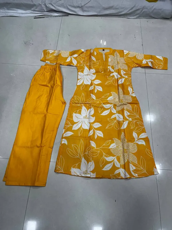 Yellow_Georgette_Kurta_Set_For_Women