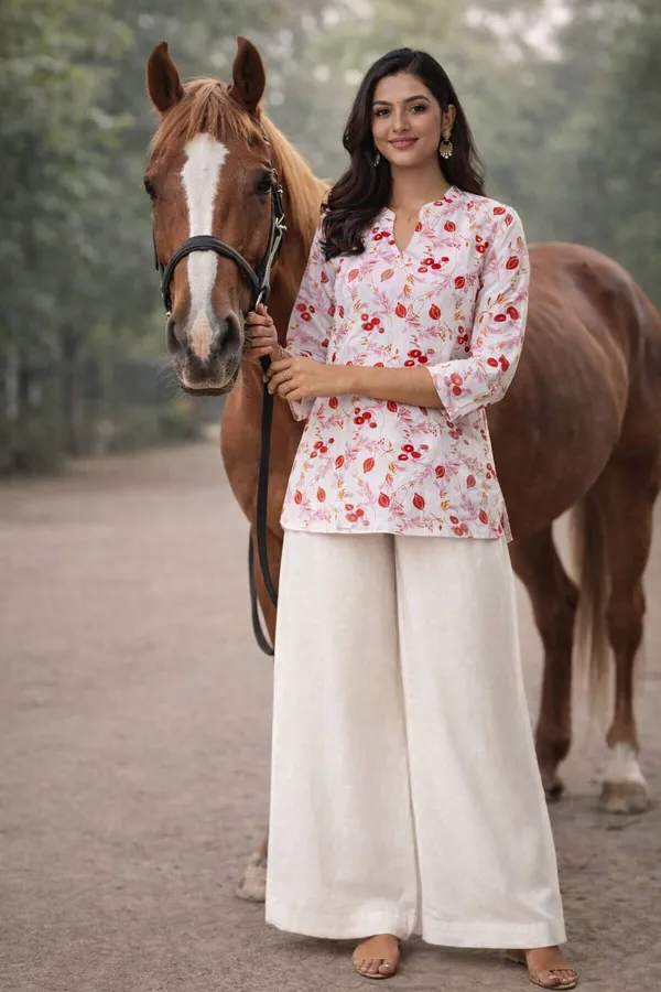 White_Rayon_Kurti_For_Women