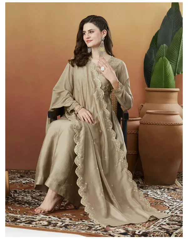 Sage_Green_Georgette_Anarkali_Suit_Set_For_Women