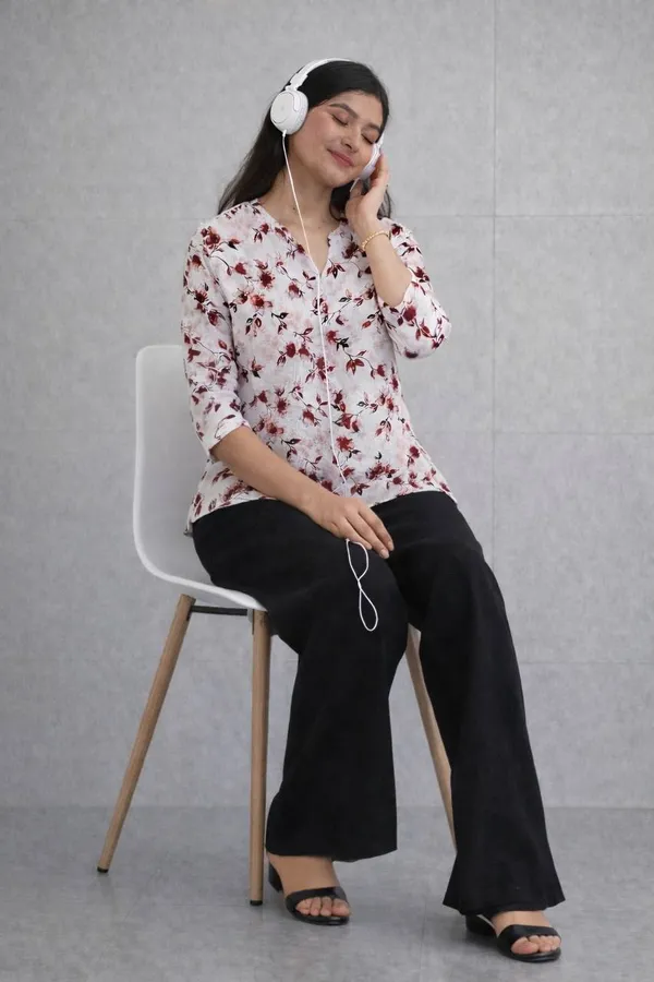 White_&_Black_Rayon_Co-Ord_Set_For_Women