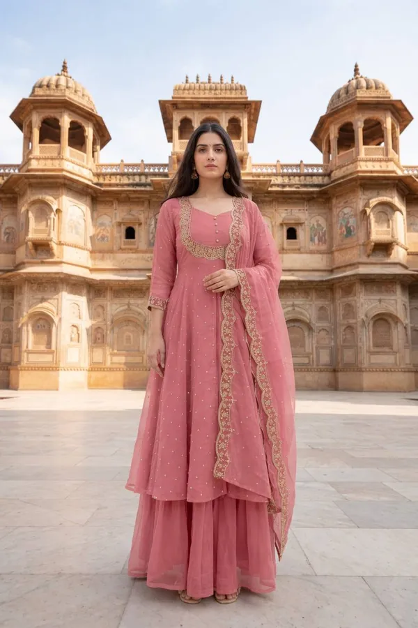 Pink_Georgette_Anarkali_Suit_For_Women