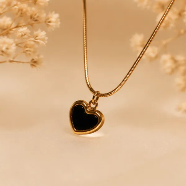 SHADOWBORNE__Gold_And_black_Heart_Pendant_Anti_Tarnish