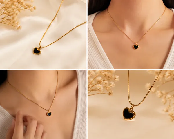 SHADOWBORNE__Gold_And_black_Heart_Pendant_Anti_Tarnish
