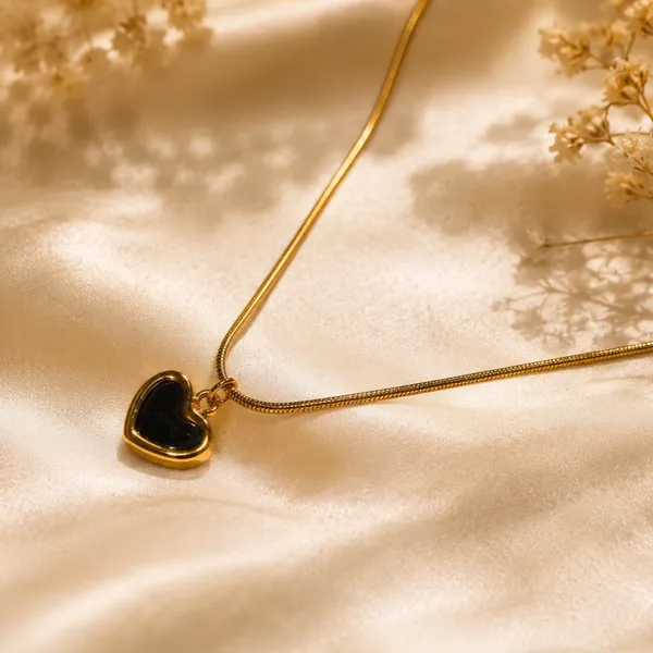 SHADOWBORNE__Gold_And_black_Heart_Pendant_Anti_Tarnish