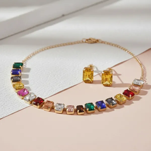 Multicolor_Crystal_Necklace_Set_With_Earrings