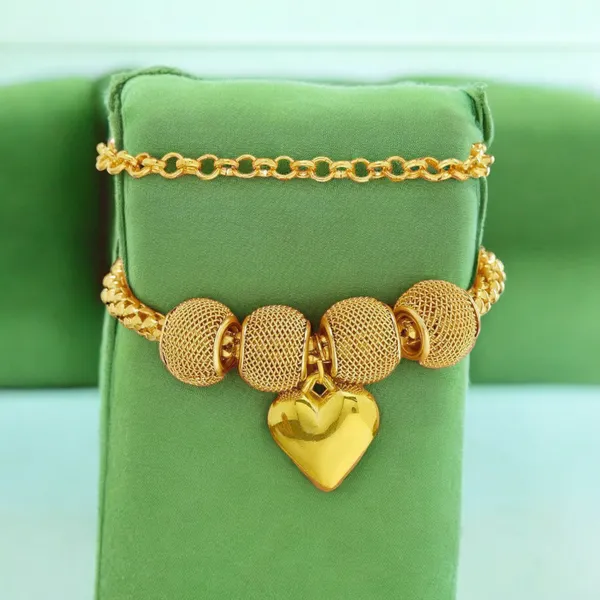 Golden_Heart_Charm_Bracelet_For_Women_Elegant_Beaded_Chain_Fashion_Jewelry