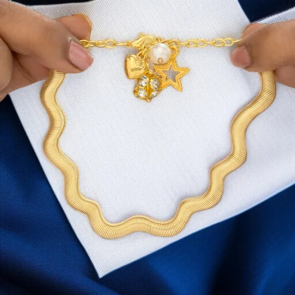 Golden_Wave_Charm_Bracelet_For_Women_Pearl_Heart_Star_Designer_Jewelry