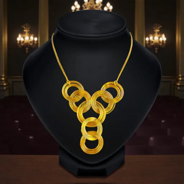 Gold_Link_Pendant_Set_With_Earrings