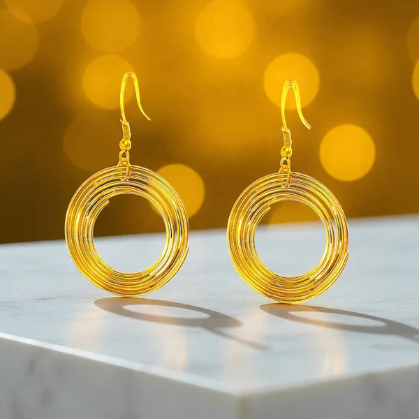 Gold_Link_Pendant_Set_With_Earrings