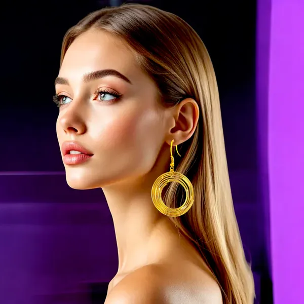 Gold_Link_Pendant_Set_With_Earrings