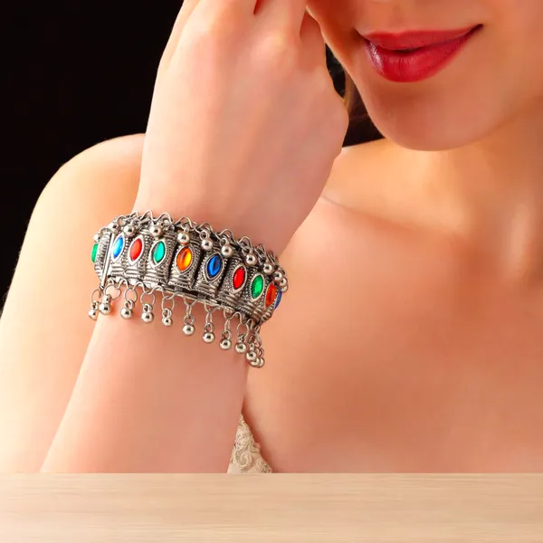 Multicolor_Oxidized_Traditional_Boho_Bangle