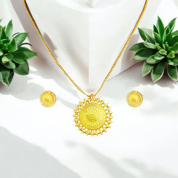 Designer_Pendant_Earrings_Set_Lightweight_Gold_Finish_Necklace_Combo