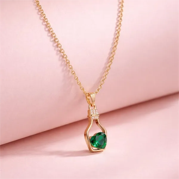 Gold_And_Green_Emerald_Bottle_Pendant_Necklace