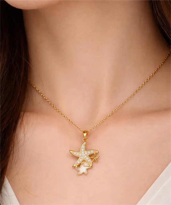 Gold_Plated_Star_Pendant_Necklace_Crystal_Jewellery