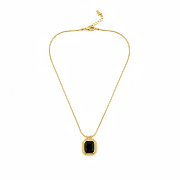 SHADOWBORNE_Gold_And_Black_Square_Stone_Anti_Tarnish_Pendant_Necklace