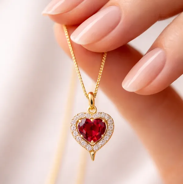 Gold_And_Red_Ruby_Heart_Pendant_Necklace_For_Women