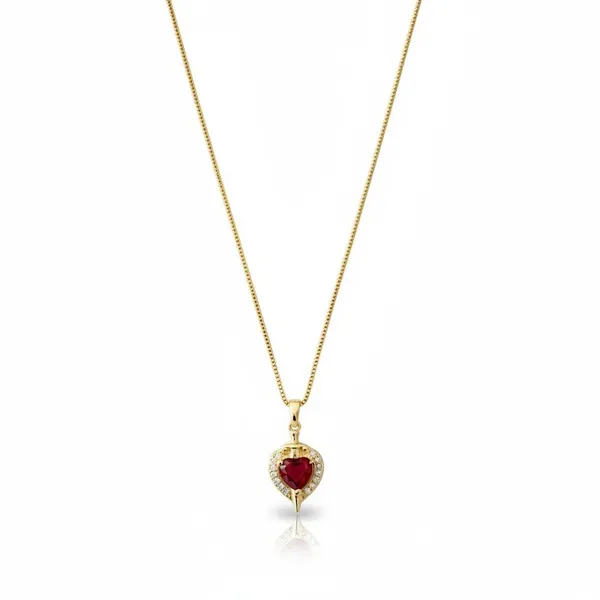 Gold_And_Red_Ruby_Heart_Pendant_Necklace_For_Women