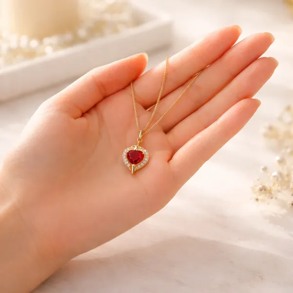 Gold_And_Red_Ruby_Heart_Pendant_Necklace_For_Women