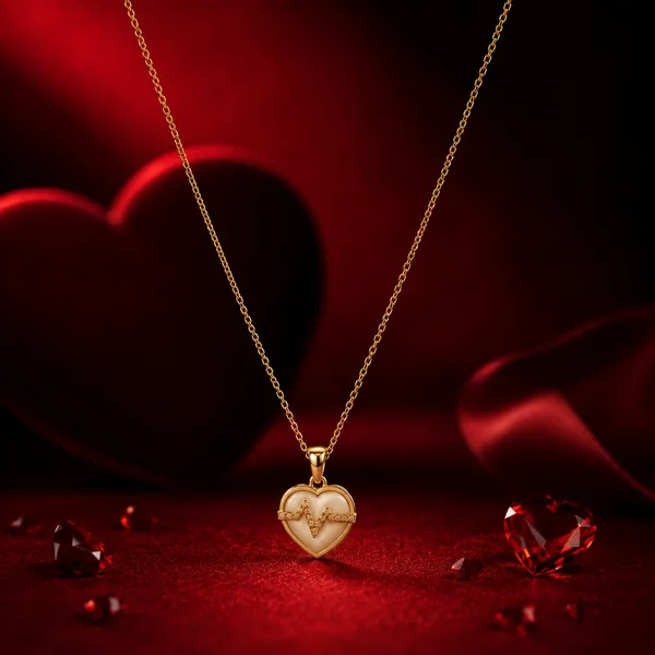 Gold_Sparkling_Heart_Pendant_Necklace_For_Women