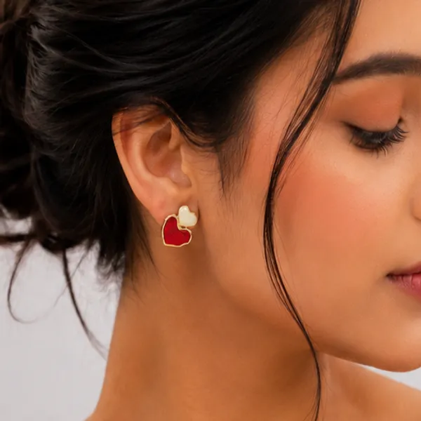 Charming_Cherry_Red_&_Cream_Double_Heart_Stud_Earrings_–_High-Quality