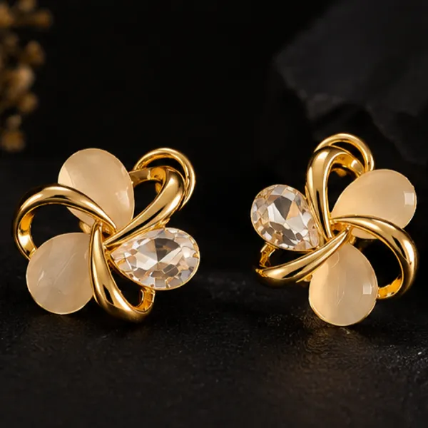 High_Quality_Gold-Plated_Floral_Crystal_Jewelry_Set_for_Women
