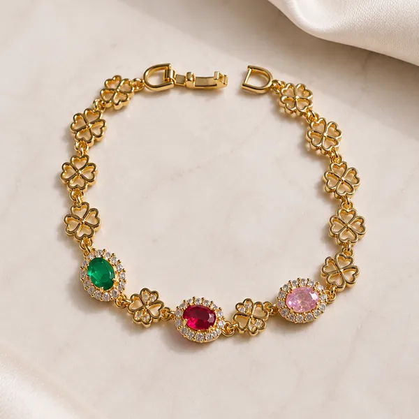 SHADOWBORNE_18K_PVD_Gold_Plated_Clover_Charm_Bracelet_with_Multicolor_CZ_Stones_for_Women