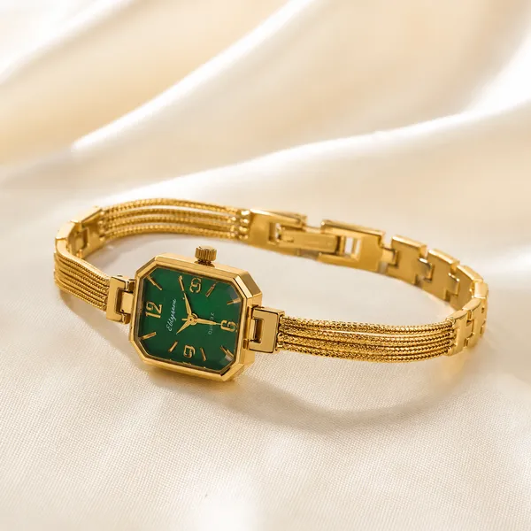 SHADOWBORNE_Emerald_Green_Bracelet_Watch_for_Women_|_18K_Gold_Plated_Premium_Stainless_Steel_|_Elegant_Rectangular_Dial_Watch