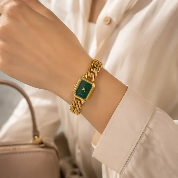 SHADOWBORNE_Luxury_Emerald_Green_Dial_Gold_Bracelet_Watch_for_Women