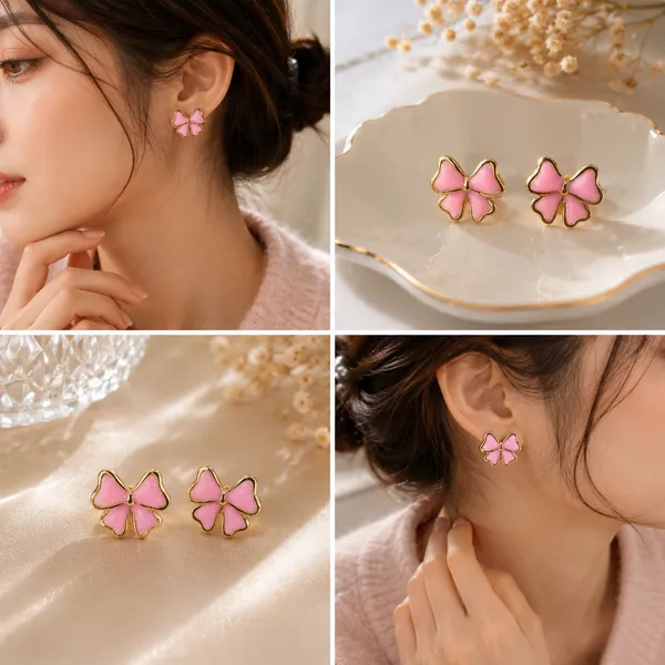 SHADOWBORNE_Pastel_Pink_Bow_Stud_Earrings_