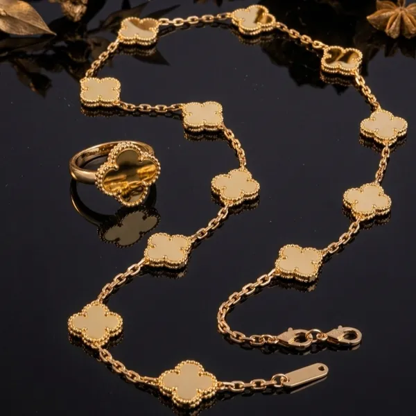 SHADOWBORNE_Gold_Elegant_Four_Leaf_Clover_Necklace_Bracelet_And_Ring_Set_For_Women